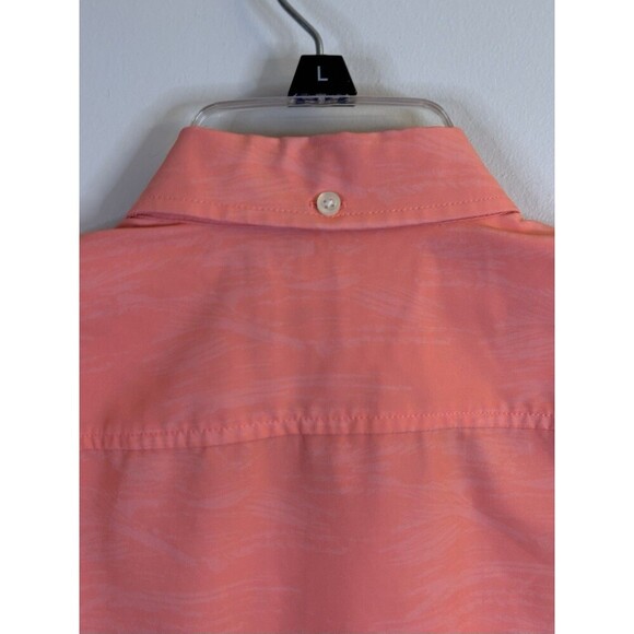 CHUBBIES Short Sleeve Button Down Shirt Men Small Salmon Performance Beach - Picture 7 of 11